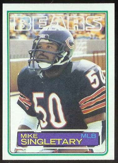 1983 Topps FB # 38 Mike Singletary ROOKIE (Bears) Football cards value