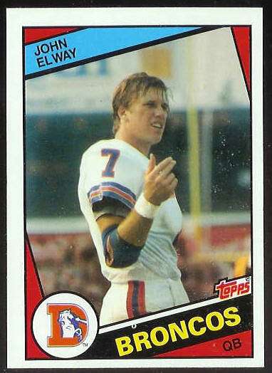 1984 Topps FB #.63 John Elway ROOKIE [#b] Football cards value