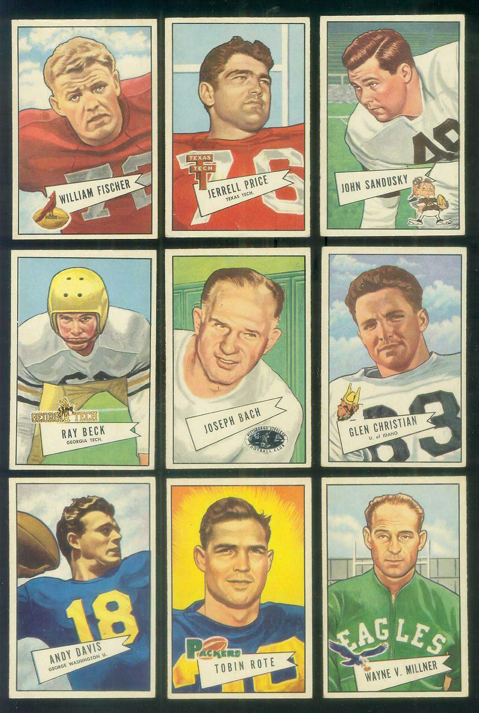 1952 Bowman Small FB # 55 Andy Davis (Redskins) Football cards value