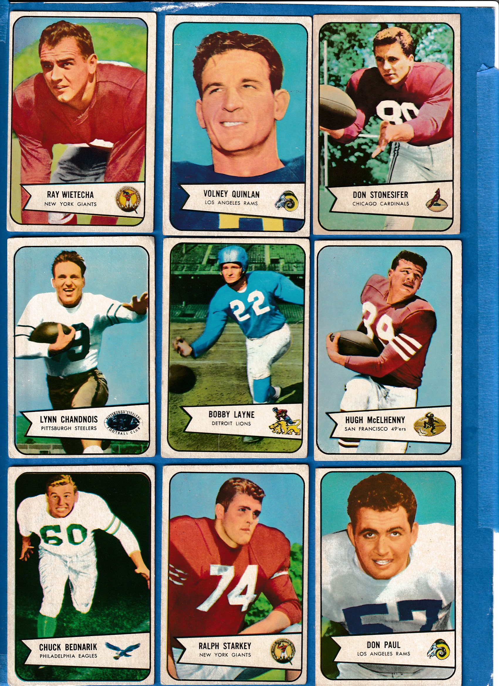 1954 Bowman FB # 57 Chuck Bednarik [#] (Eagles) Football cards value