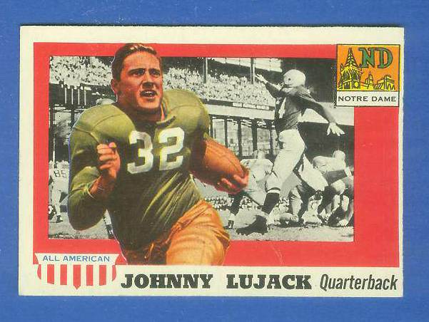 1955 Topps ALL-AMERICAN FB #.52 Johnny Lujack (NORTE DAME) Football cards value