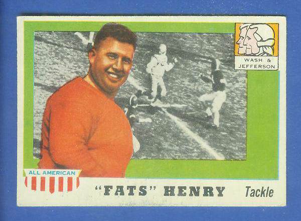 1955 Topps ALL-AMERICAN FB #100 Fats Henry ROOKIE SHORT PRINT [#b] Football cards value