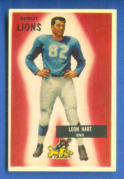 1955 Bowman FB #.19 Leon Hart [#b] (Lions) Football cards value
