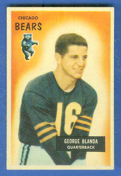 1955 Bowman FB # 62 George Blanda [#] (Bears) Football cards value