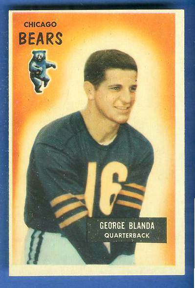 1955 Bowman FB #.62 George Blanda [#b] (Bears) Football cards value