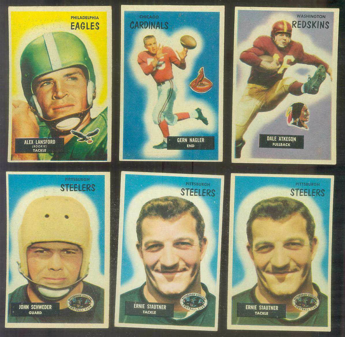 1955 Bowman FB #134 Ernie Stautner (Steelers) Football cards value