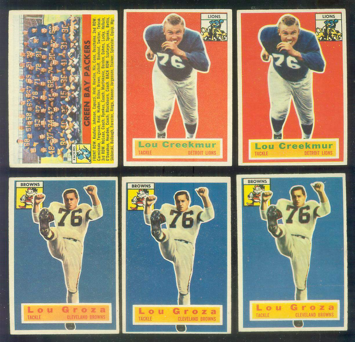 1956 Topps FB #  9 Lou Groza (Browns) Football cards value