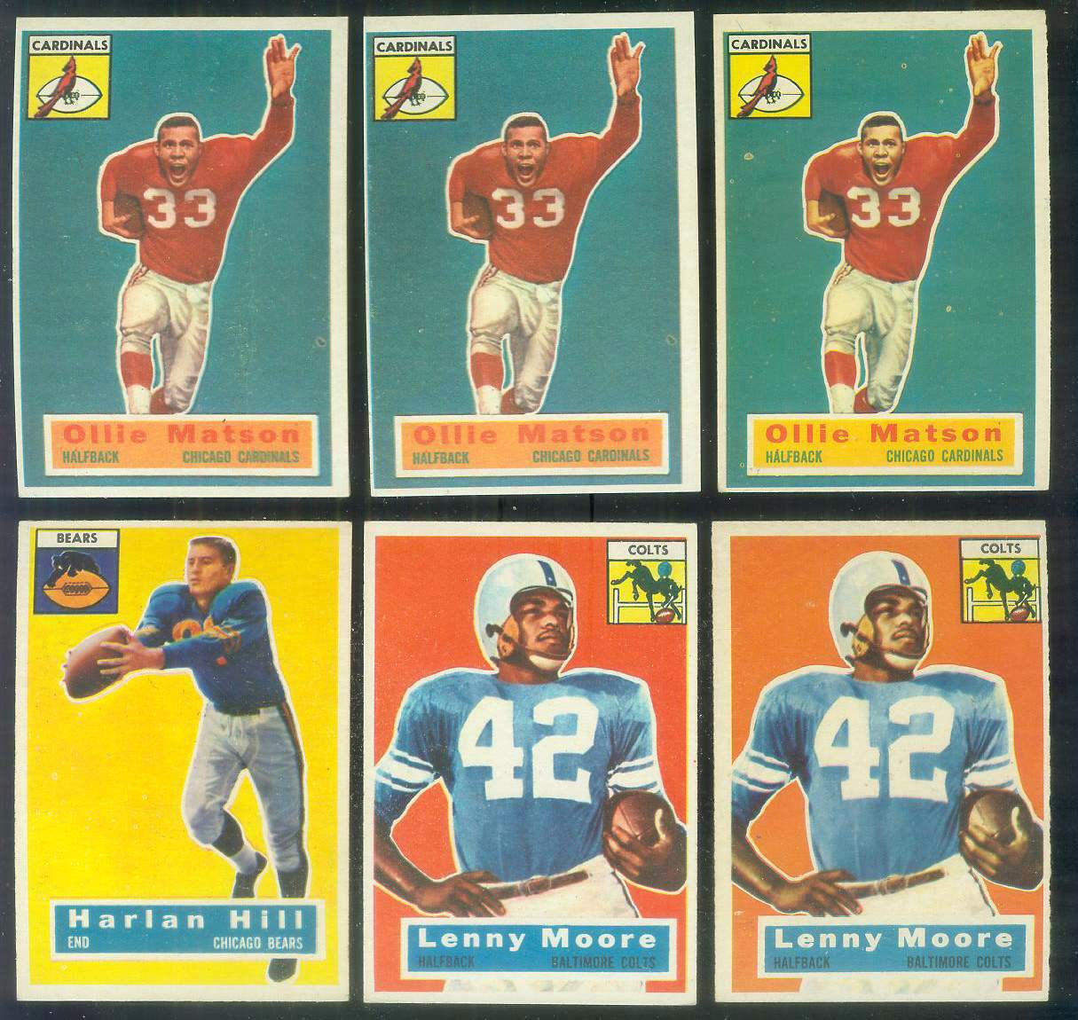 1956 Topps FB # 60 Lenny Moore ROOKIE (Colts) Football cards value