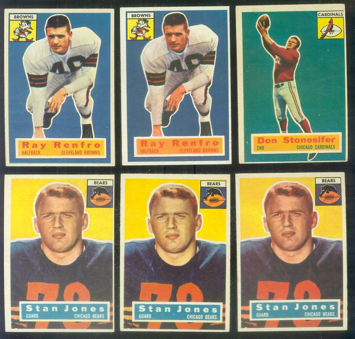 1956 Topps FB # 71 Stan Jones ROOKIE (Bears) Football cards value