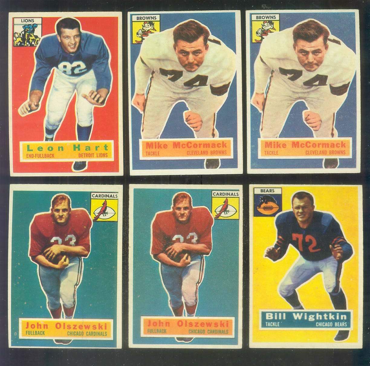 1956 Topps FB #106 John Olszewski SHORT PRINT (Chicago Cardinals) Football cards value