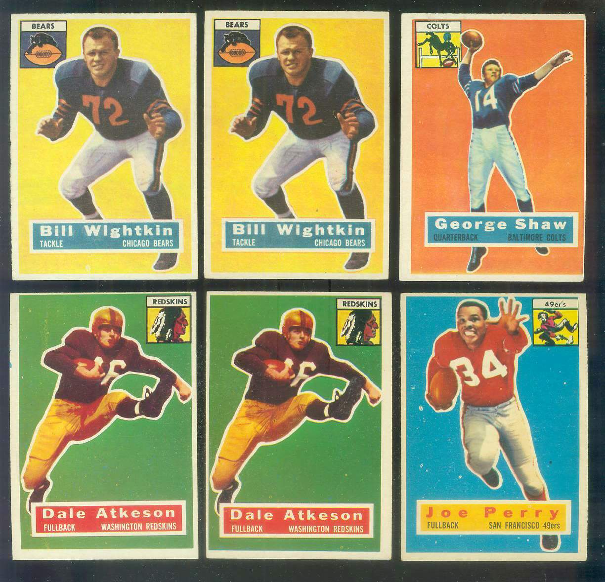 1956 Topps FB #109 Dale Atkeson SHORT PRINT (Redskins) Football cards value