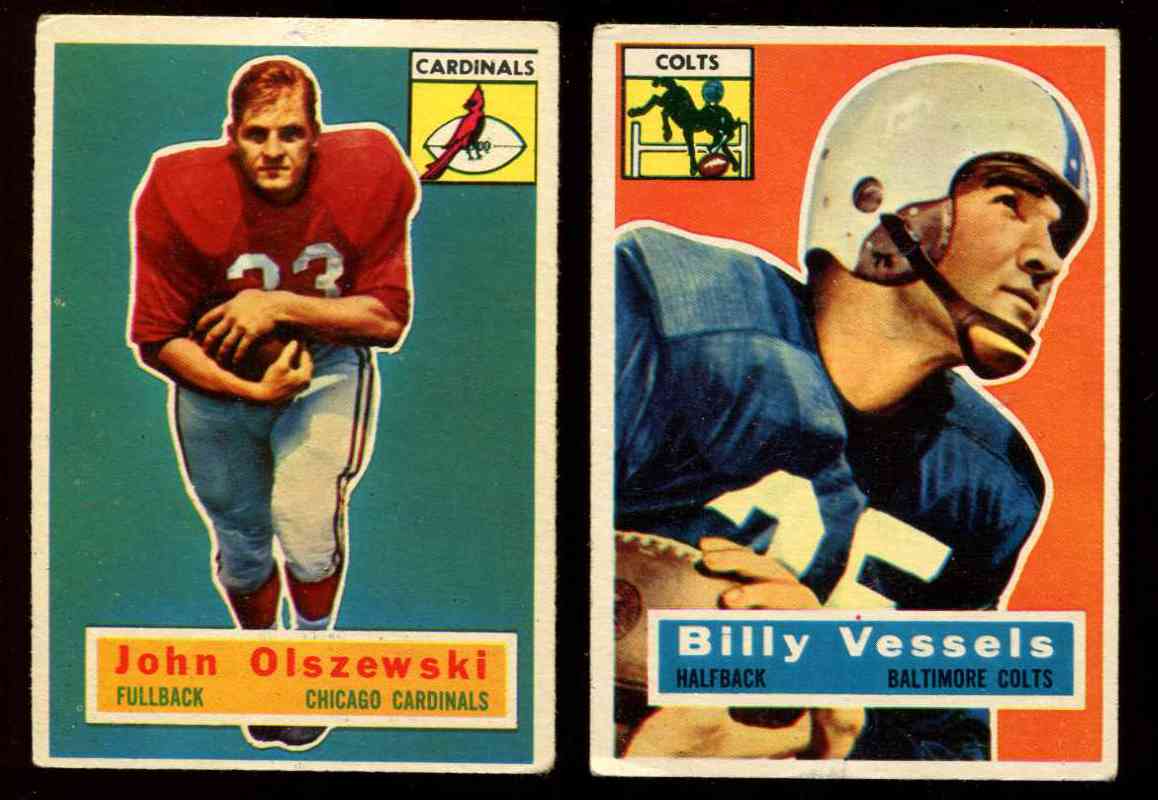 1956 Topps FB #120 Billy Vessels ROOKIE (Colts) Football cards value