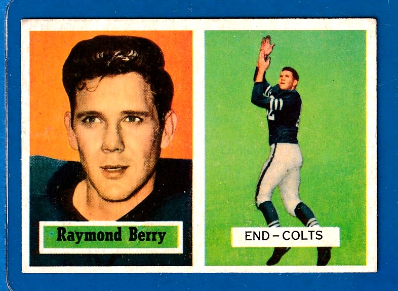 1957 Topps FB # 94 Raymond Berry ROOKIE (Colts) Football cards value