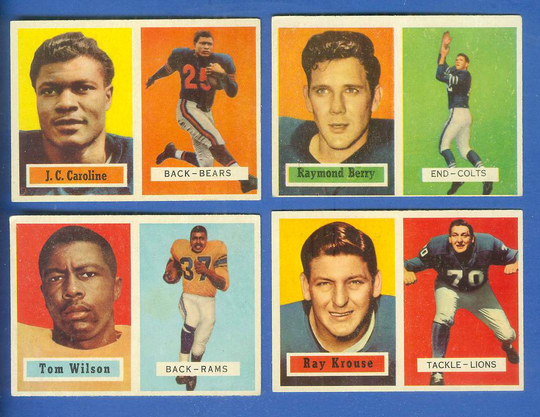 1957 Topps FB #.94 Raymond Berry ROOKIE (Colts) Football cards value