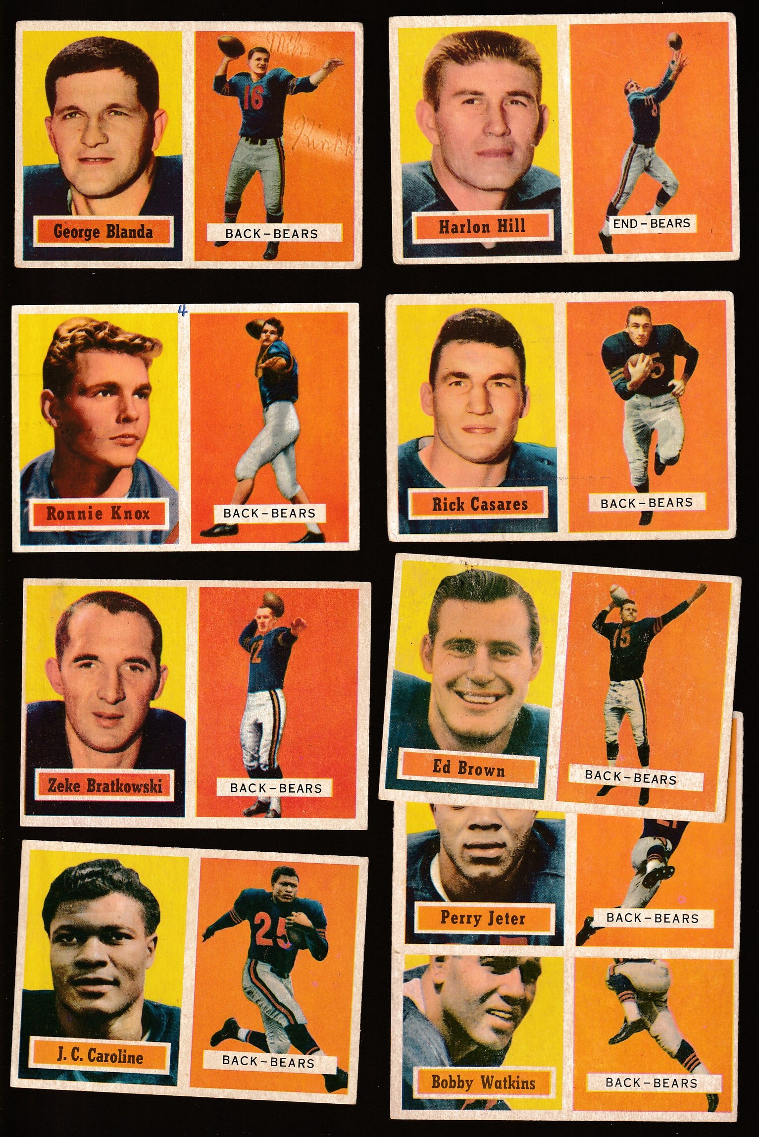1957 Topps FB  - Chicago BEARS Near Team Set/Lot (9/13) Football cards value