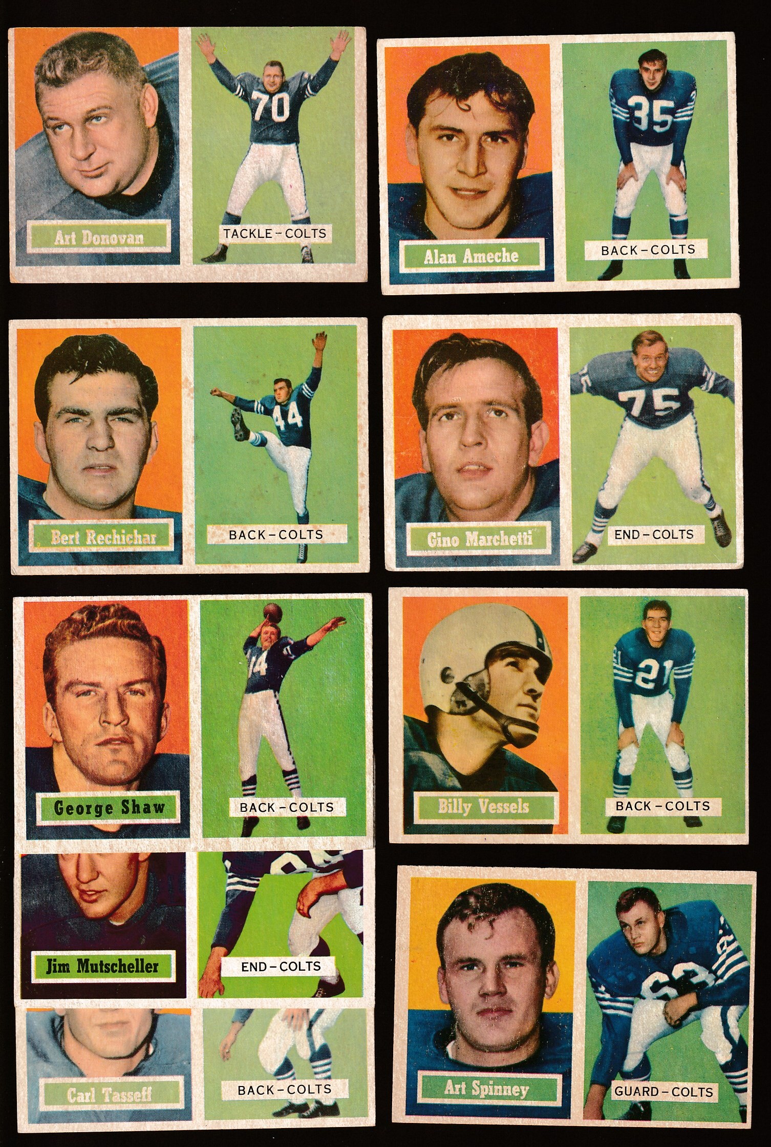 1957 Topps FB  - Baltimore COLTS Near Team Set/Lot (9/13) Football cards value