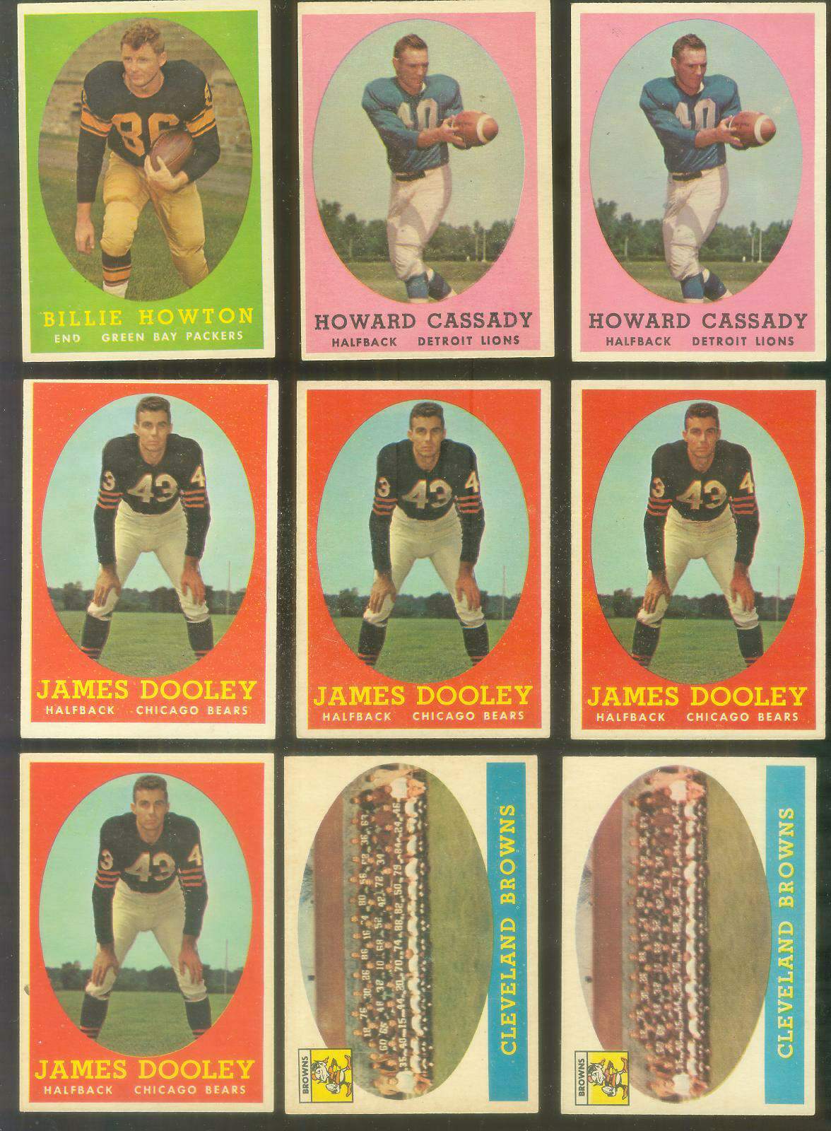 1958 Topps FB #  9 Cleveland Browns TEAM card Football cards value