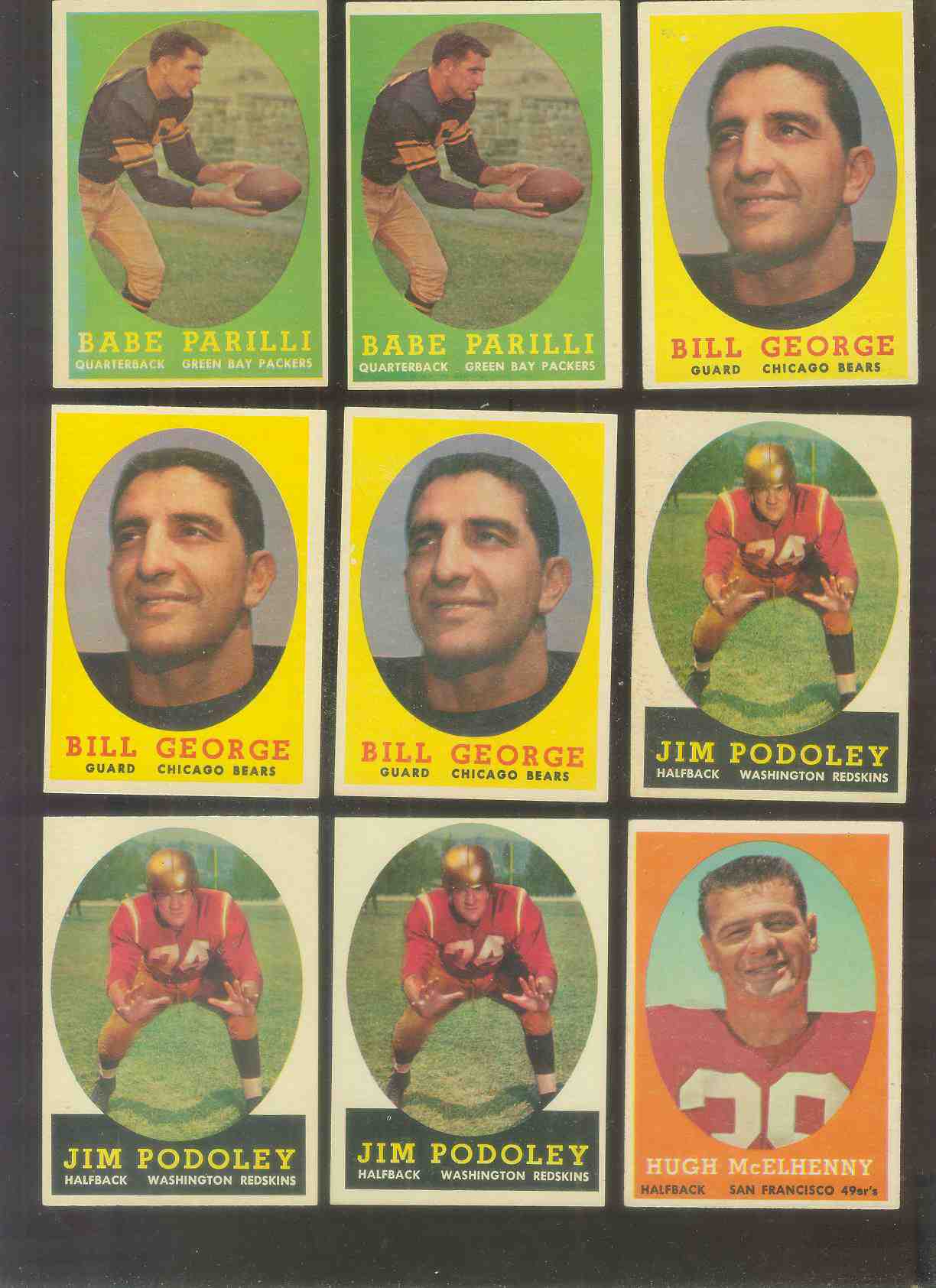 1958 Topps FB #119 Bill George (Bears Hall-of-Famer) Football cards value