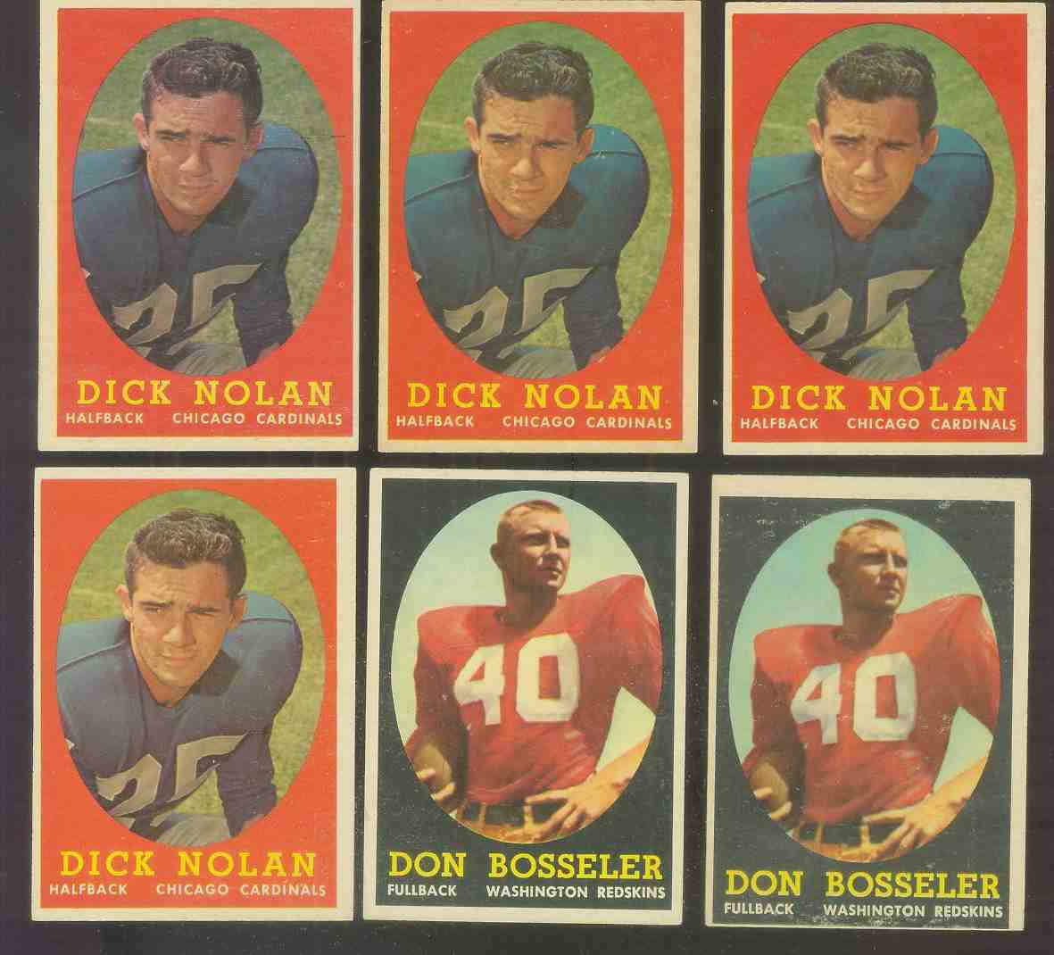 1958 Topps FB #132 Don Bosseler ROOKIE (Redskins) Football cards value
