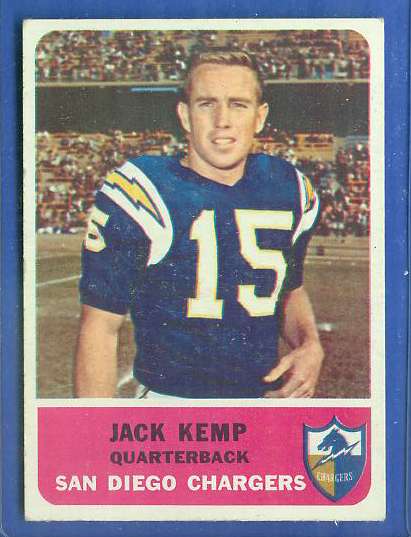 1962 Fleer FB #.79 Jack Kemp (Chargers) Football cards value