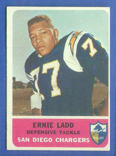 1962 Fleer FB #.86 Ernie Ladd ROOKIE (Chargers) Football cards value