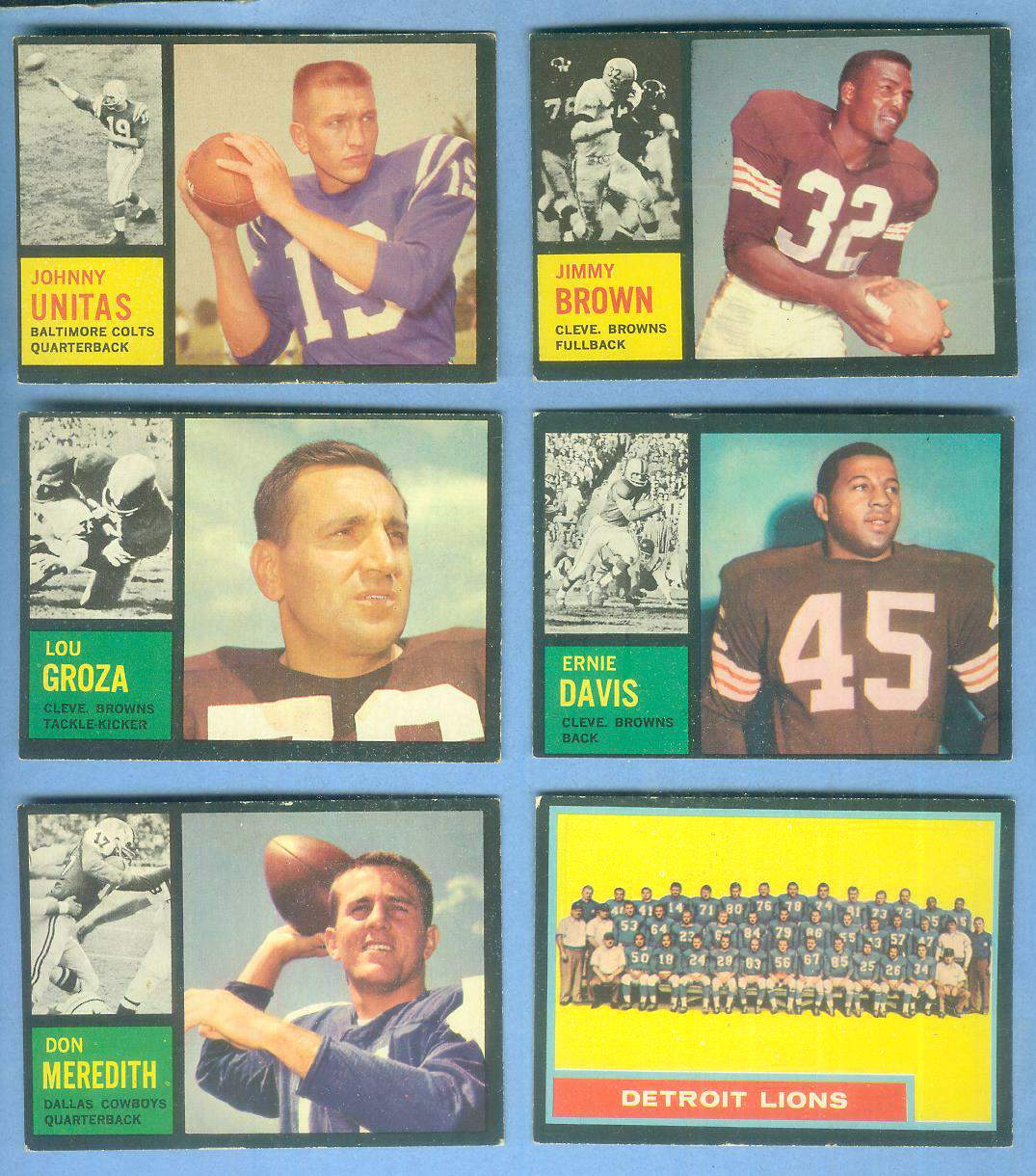 1962 Topps FB # 36 Ernie Davis ROOKIE SHORT PRINT (Browns) Football cards value