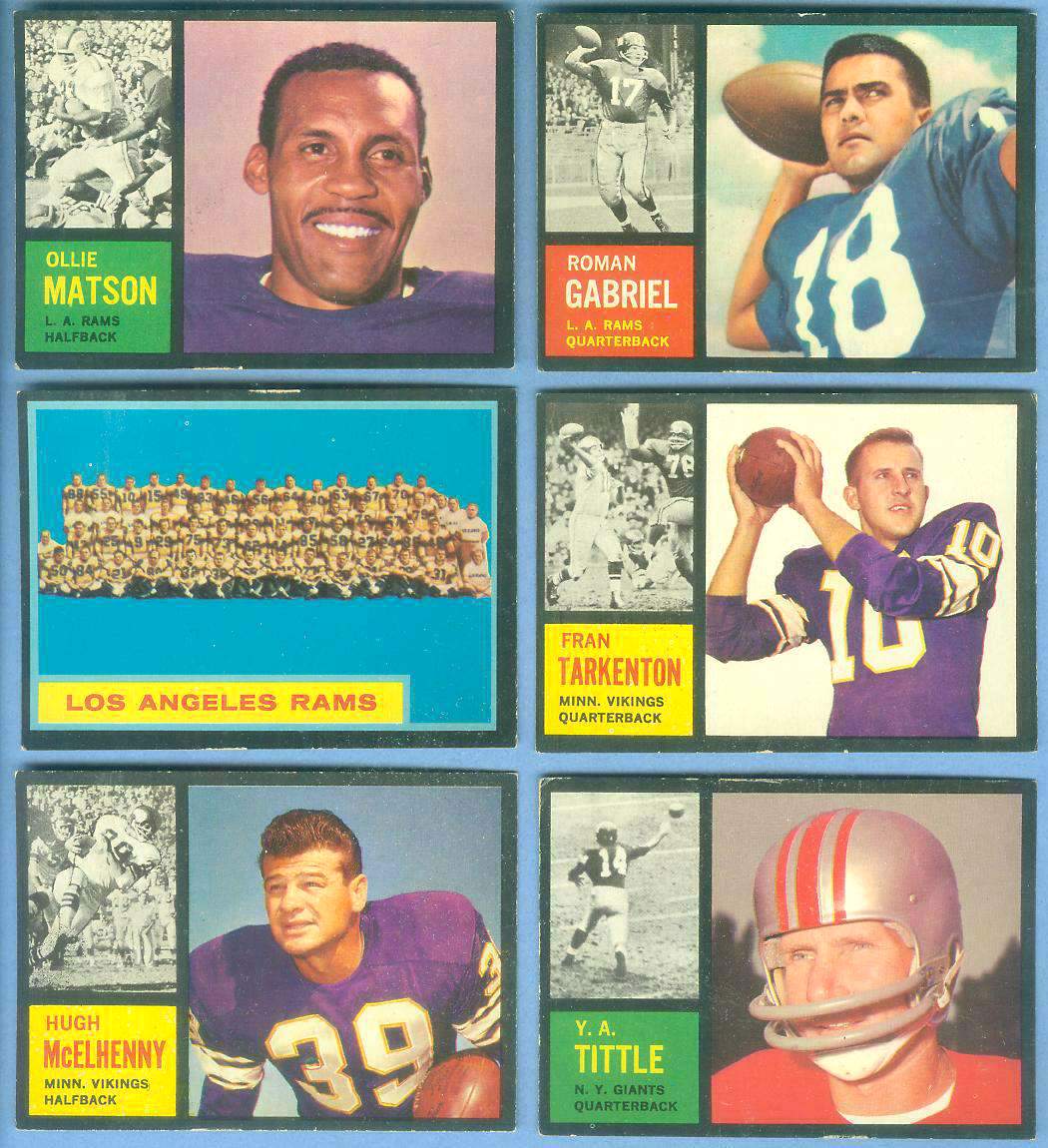 1962 Topps FB # 88 Roman Gabriel ROOKIE SHORT PRINT (Rams) Football cards value