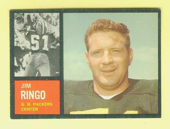 1962 Topps FB # 68 Jim Ringo SHORT PRINT [#] (Packers) Football cards value