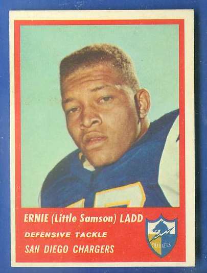 1963 Fleer FB #76 Ernie Ladd (Chargers) Football cards value