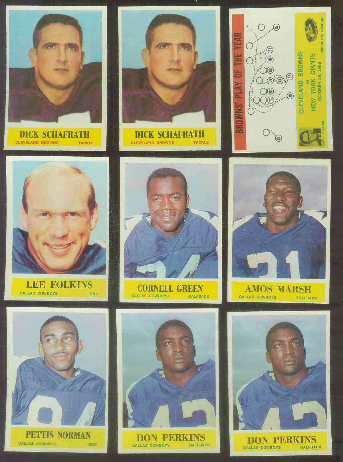 1964 Philadelphia FB # 53 Don Perkins (Cowboys) Football cards value