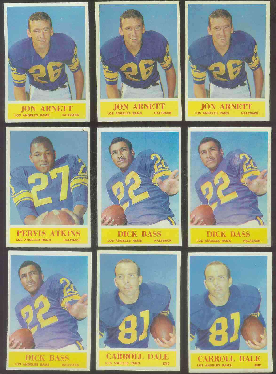1964 Philadelphia FB # 88 Carroll Dale (Rams) Football cards value