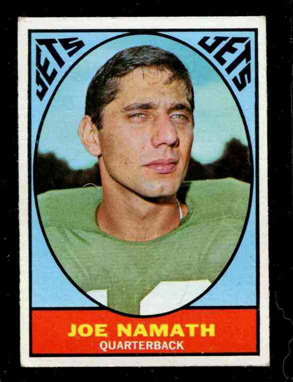 1967 Topps FB # 98 Joe Namath (Jets) Football cards value