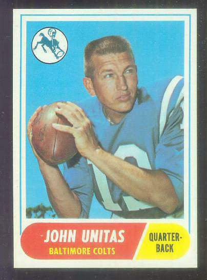 1968 Topps FB #100 Johnny Unitas [#a] (Colts) Football cards value
