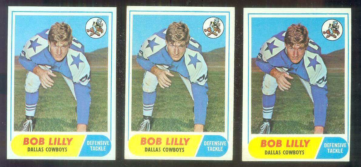 1968 Topps FB #181 Bob Lilly [#a] (Cowboys) Football cards value