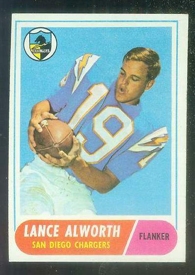 1968 Topps FB #193 Lance Alworth [#] (Chargers) Football cards value