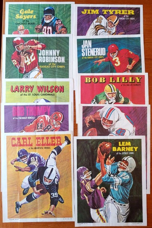 1970 Topps Football POSTER #19 Bob Lilly (Cowboys) Football cards value