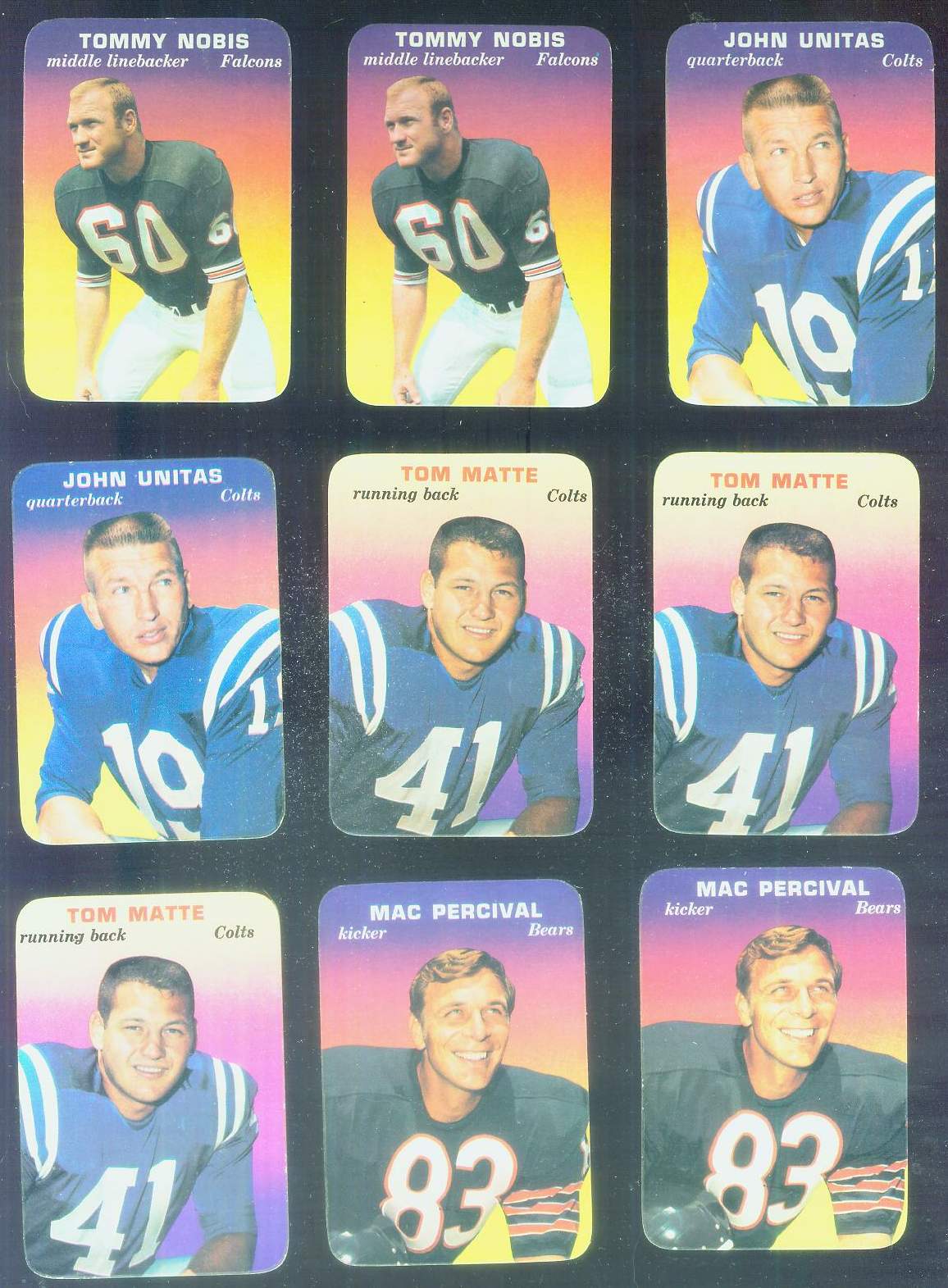1970 Topps Glossy # 2 Johnny Unitas - FB Insert (Colts) Football cards value