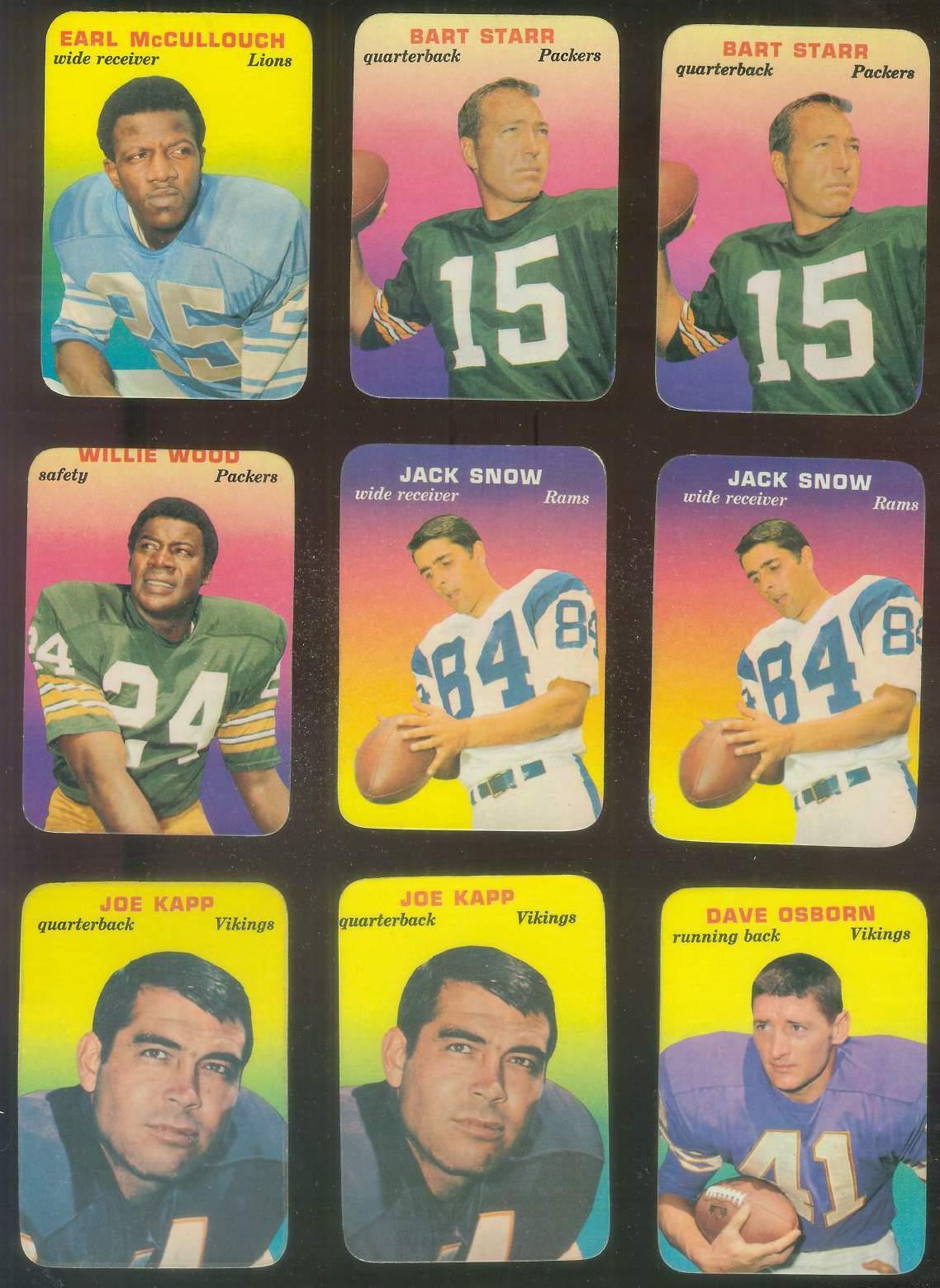 1970 Topps Glossy # 9 Bart Starr - FB Insert (Packers) Football cards value