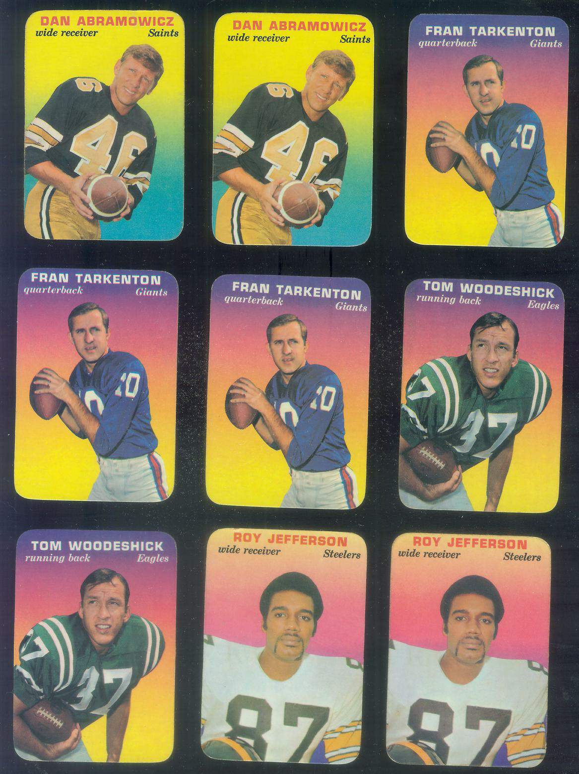 1970 Topps Glossy #15 Fran Tarkenton - FB Insert (Vikings) Football cards value