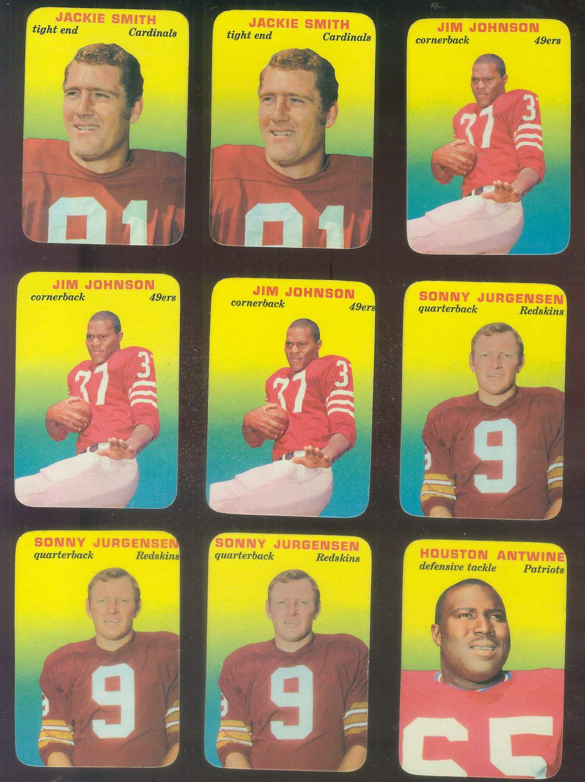 1970 Topps Glossy #20 Sonny Jurgensen - FB Insert (Redskins) Football cards value