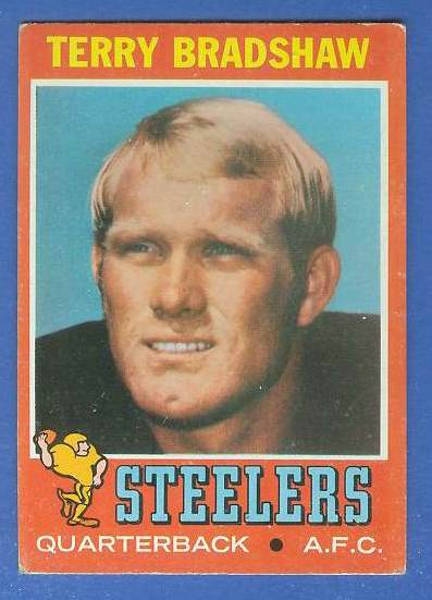 1971 Topps FB #156 Terry Bradshaw ROOKIE [#c] (Steelers) Baseball cards value