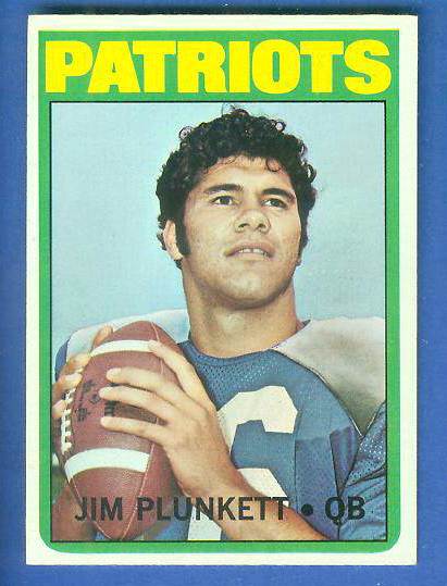 1972 Topps FB # 65 Jim Plunkett ROOKIE (Patriots) Football cards value