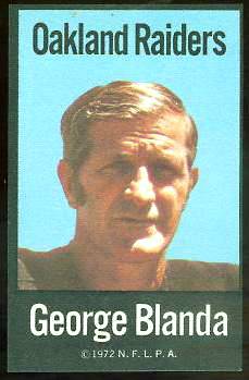 George Blanda - 1972 NFLPA FABRIC FB card Football cards value