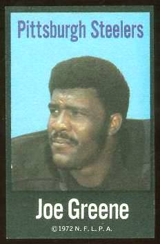 Joe Greene - 1972 NFLPA FABRIC FB card Football cards value