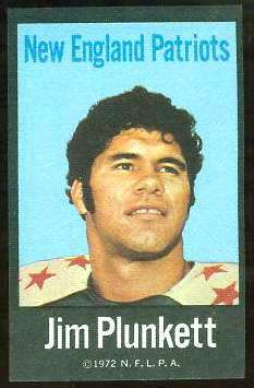 Jim Plunkett - 1972 NFLPA FABRIC FB ROOKIE card Football cards value