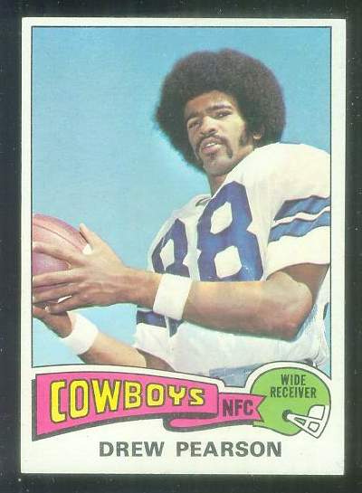 1975 Topps FB # 65 Drew Pearson ROOKIE (Cowboys) Football cards value