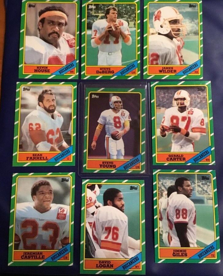  BUCCANEERS - 1986 Topps FB - Complete Team set (11) Football cards value