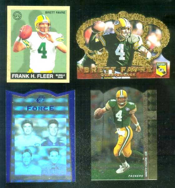 1996 SP SPx Force #FR3 Brett Favre/Dan Marino/Drew Bledsoe/Troy Aikman Football cards value