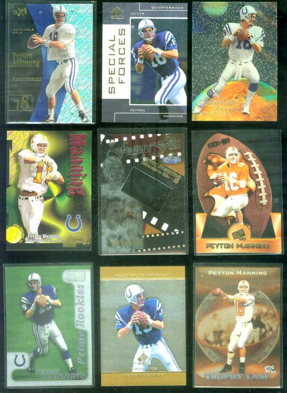 1998 Stadium Club 'Prime Rookies' #PR10 Peyton Manning ROOKIE Football cards value