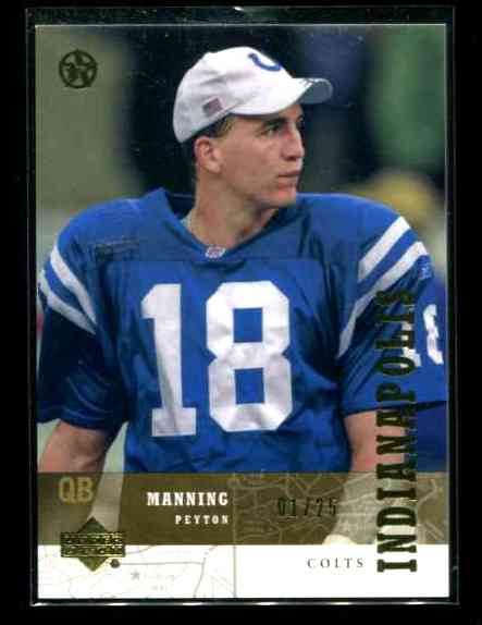  2002-03 UD SuperStars Spokesmen Gold #UD26 Peyton Manning Football cards value